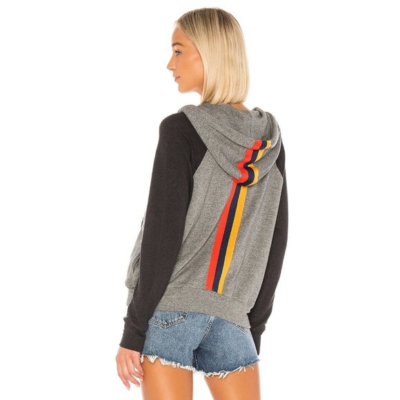 Sundry Gray Raglan Zip Hoodie - Picture 3 of 9